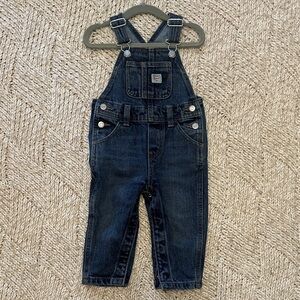 EUC old navy Denim Overalls with snap around legs 12/18mo